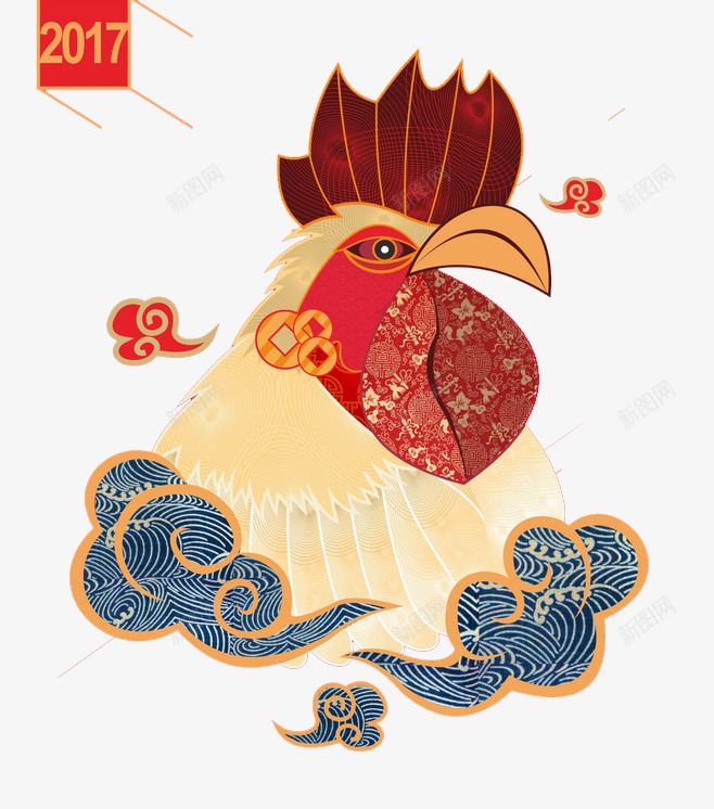 2017公鸡png免抠素材_新图网 https://ixintu.com 2017 动物 新年 春节 鸡