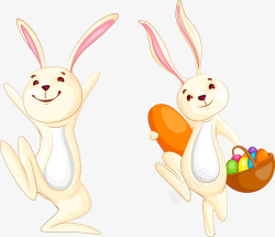 搞怪的复活节兔子素材