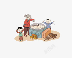 腊八粥素材图腊八节的卡通插图高清图片