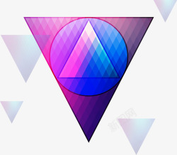 炫彩三角形元素矢量图素材