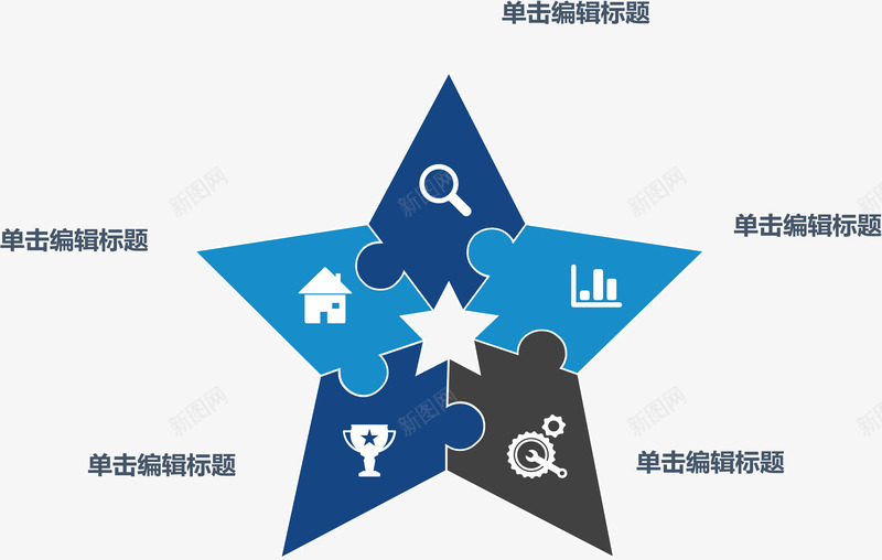 拼图五星分类图矢量图ai免抠素材_新图网 https://ixintu.com 分类标签 步骤目录 流程图 矢量图