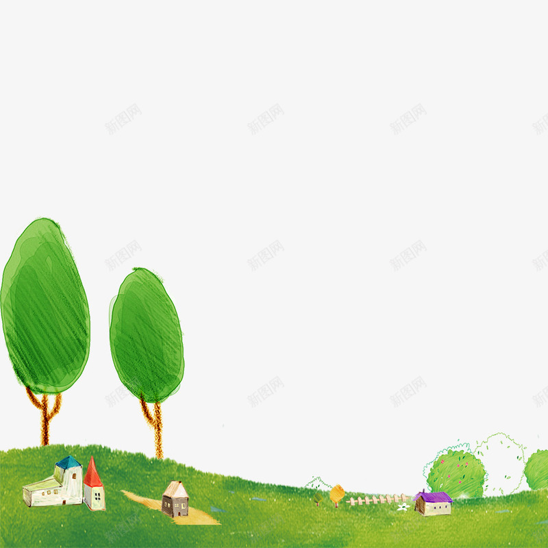卡通手绘png免抠素材_新图网 https://ixintu.com 唯美 唯美环境 唯美绿色 大自然 环境 绿色 绿色家园 自然