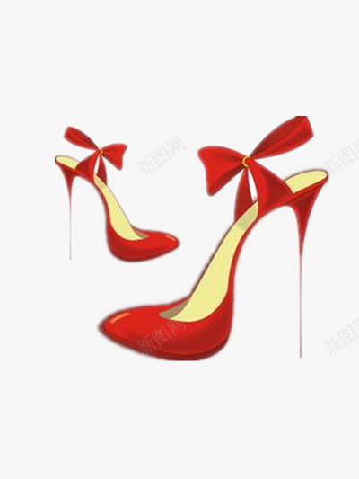 红色高跟鞋png免抠素材_新图网 https://ixintu.com 女士 女生高跟鞋 皮鞋 系带高跟鞋 高跟鞋