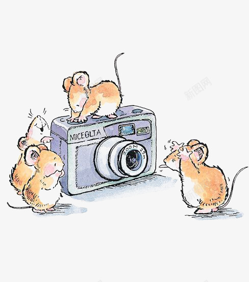 相机png免抠素材_新图网 https://ixintu.com 卡通相机 复古相机 小老鼠 手绘相机 照相机 老鼠生日