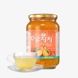 特级蜂蜜柚子茶素材