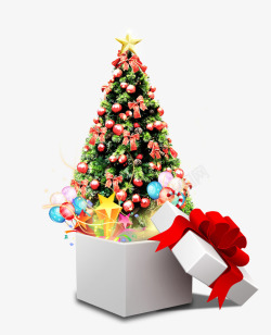圣诞节系列圣诞树礼物盒子素材