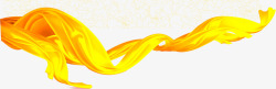 黄色飘扬的丝带素材