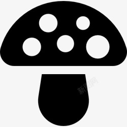 鹅膏菌蘑菇斑点图标高清图片