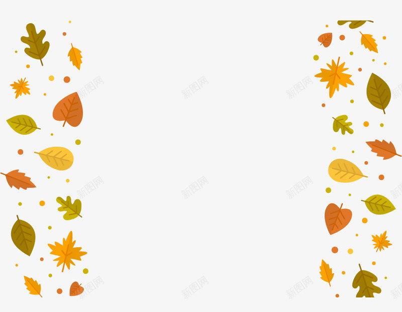 不同的秋天树叶背景png免抠素材_新图网 https://ixintu.com 树叶 漂浮元素 矢量素材 秋天