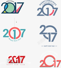 欢迎圣诞2017数字艺术字高清图片