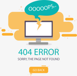 404错误字样创意科技404页面插画UI矢量图素材