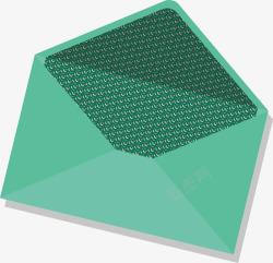 绿色打开的信封矢量图素材