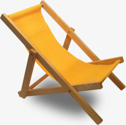 黄色沙滩椅素材