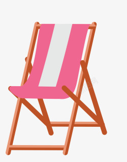 粉色度假沙滩椅素材