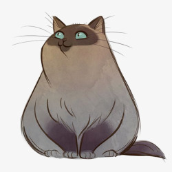 胖的卡通猫咪高清图片
