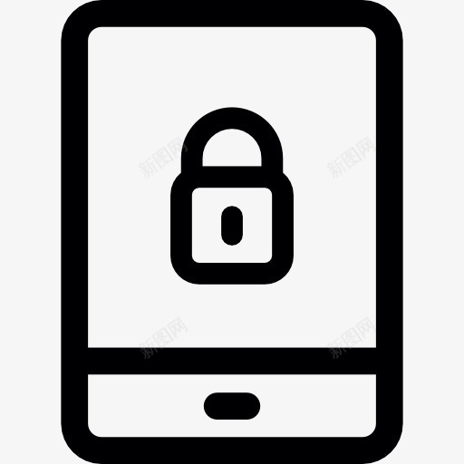 锁定手机图标png_新图网 https://ixintu.com 堵塞 安全 技术 挂锁 智能手机 电话