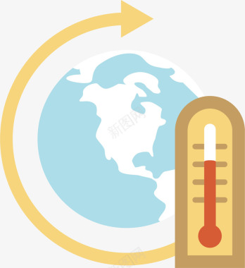 全球变暖标矢量图图标图标