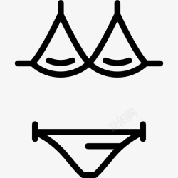 海滩衣服Bikini图标高清图片