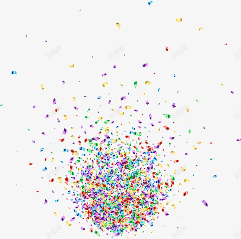 多彩礼花碎片png免抠素材_新图网 https://ixintu.com 免抠PNG 喜庆 多彩 庆典 活动 漂浮 碎片 礼花