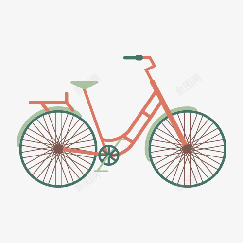 女士自行车png免抠素材_新图网 https://ixintu.com 健身 卡通 女士 自行车 骑行