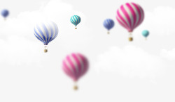 直通车排版气球漂浮物高清图片