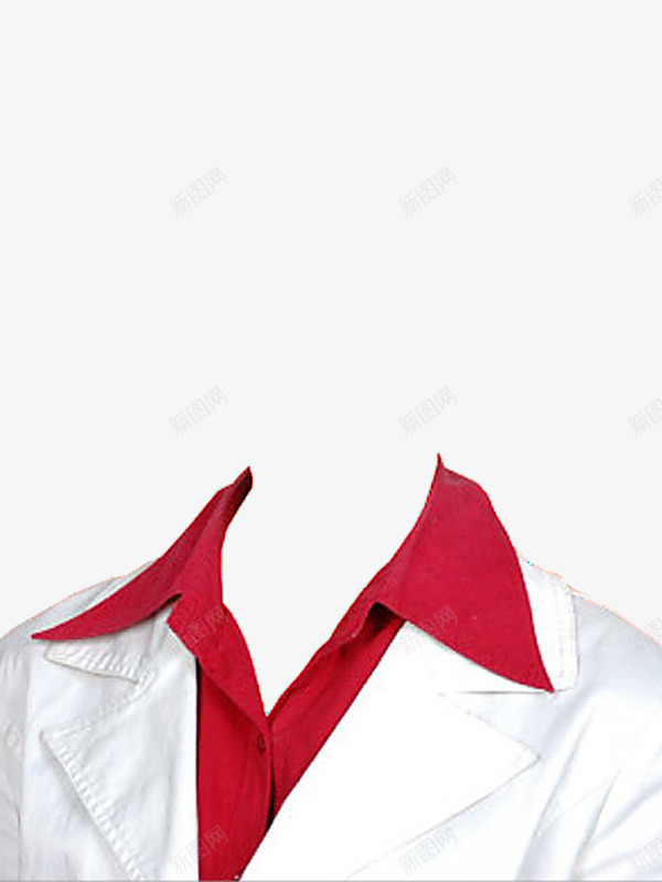 红领白衬衣png免抠素材_新图网 https://ixintu.com 产品实物 女装 衬衣