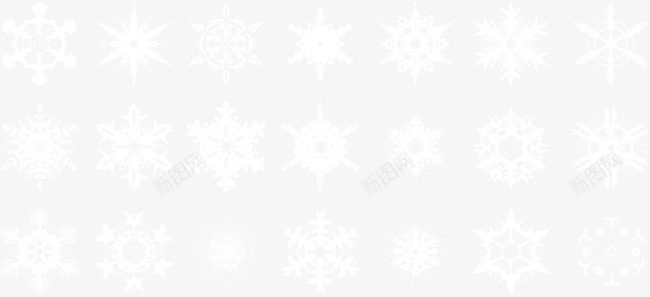 21款雪花PSDpng免抠素材_新图网 https://ixintu.com psd素材 圣诞节 雪花