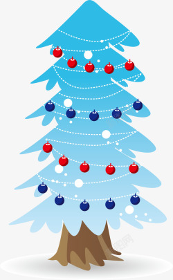 节庆树木冬季卡通圣诞树高清图片