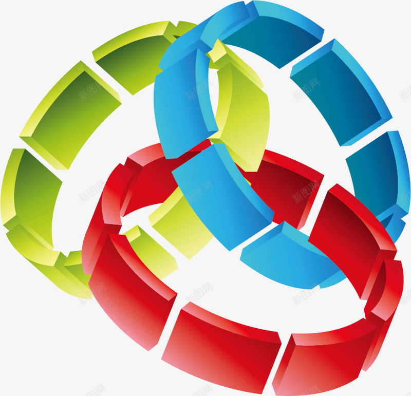 创意立体圆环图标png_新图网 https://ixintu.com logo 创意 图形 圆环 彩色 标志 炫彩 立体 精美 色彩
