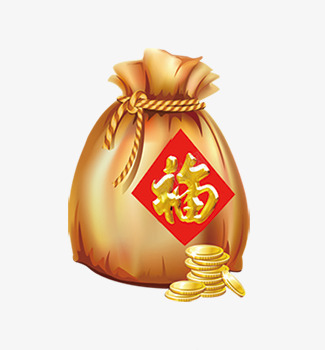 福袋金币png免抠素材_新图网 https://ixintu.com 新年 春节 福袋 金币