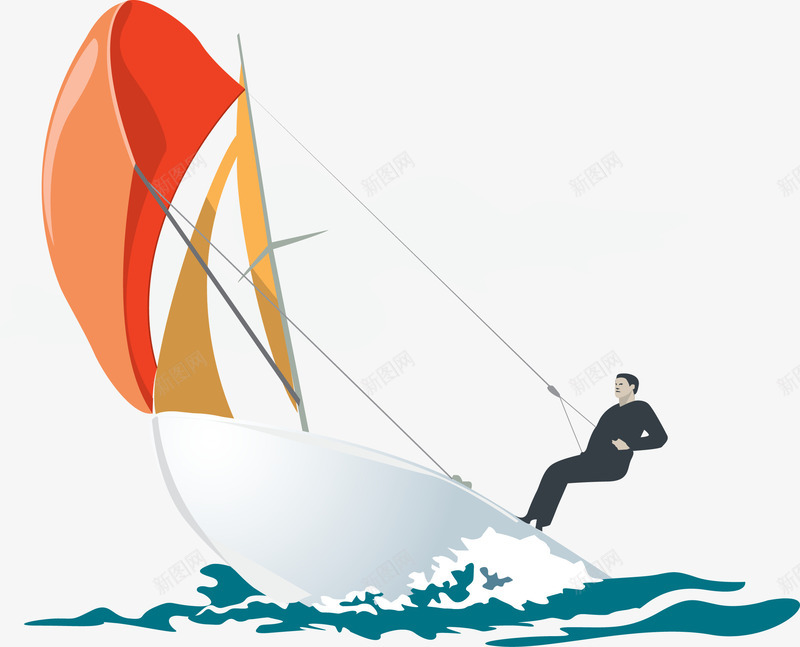 帆船运动员游艇png免抠素材_新图网 https://ixintu.com 帆船 帆船运动员 帆船运动员矢量 游艇矢量