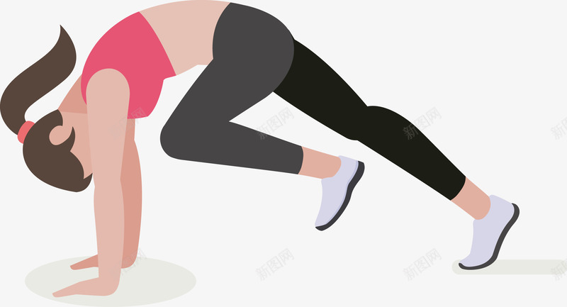 女士跑步预备动作png免抠素材_新图网 https://ixintu.com 体力 健康 瘦身 运动