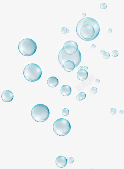 气泡漂浮蓝色清新气泡高清图片