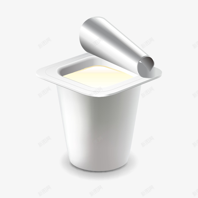 打开盖子的酸奶矢量图ai免抠素材_新图网 https://ixintu.com 农场 奶制品 白色 食品 矢量图