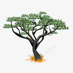创意老树卡通树矢量图高清图片