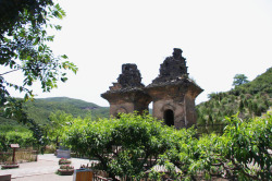 太原开化寺连理塔景色素材