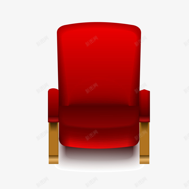 卡通红色的椅子矢量图ai免抠素材_新图网 https://ixintu.com 单人沙发 卡通 椅子设计 沙发设计 红色 矢量图