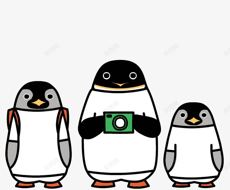 三只企鹅照相机企鹅png免抠素材_新图网 https://ixintu.com 三只企鹅 企鹅 照相机
