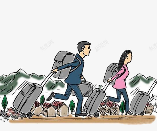 男女走路返乡png免抠素材_新图网 https://ixintu.com PNG免费素材 农村 山脉 拖着行李箱的女人 返乡