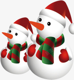 可爱圣诞节雪人装饰素材