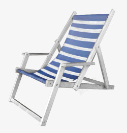 蓝白条相间椅子手绘白色椅子高清图片