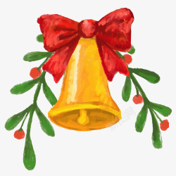 圣诞节彩绘装饰铃铛元素矢量图素材