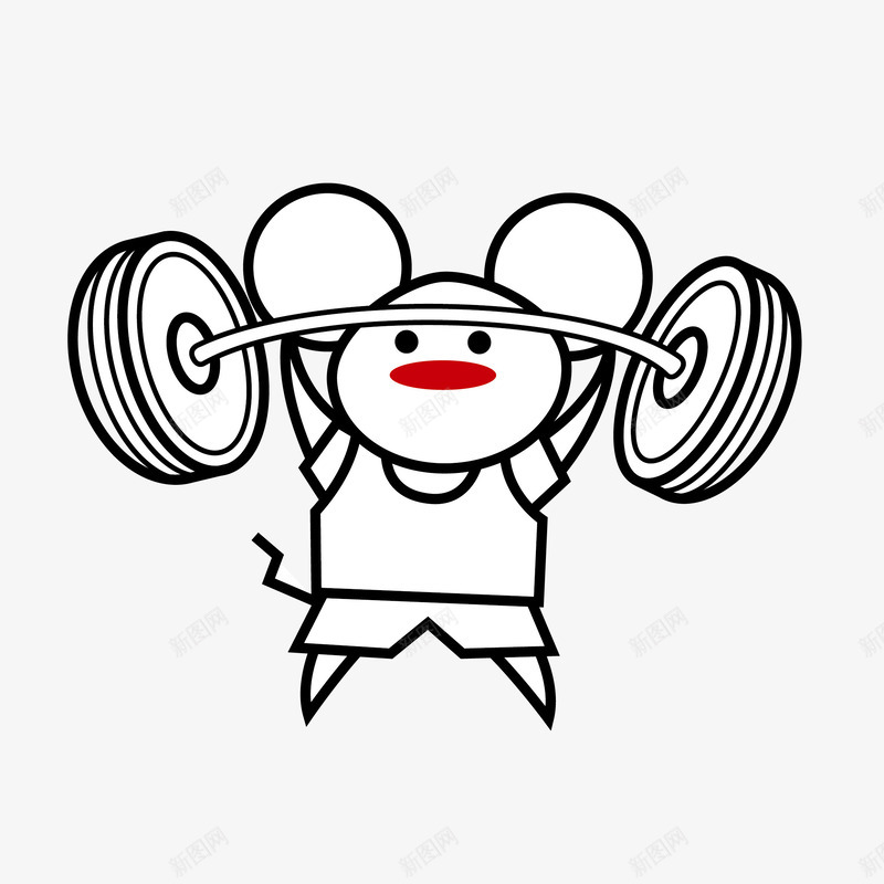 健身的老鼠png免抠素材_新图网 https://ixintu.com png图形 png装饰 健身 动物 手绘 老鼠 装饰
