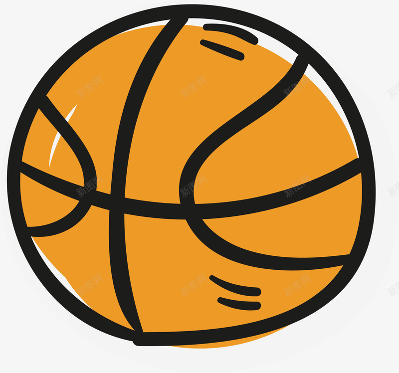 体育运动篮球png免抠素材_新图网 https://ixintu.com 健身 卡通 手绘 矢量图案 篮球 锻炼运动