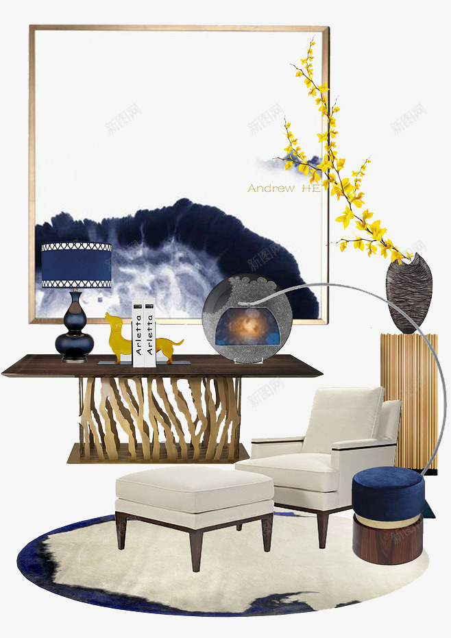 家具家纺png免抠素材_新图网 https://ixintu.com 家具 桌子 椅子 沙发 画框