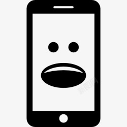 移动电话智能手机的表情图标高清图片