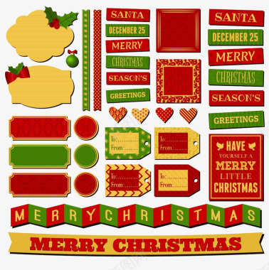 圣诞节标签logo图标图标