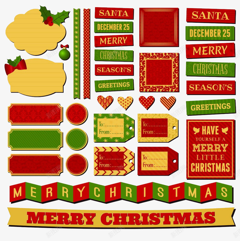 圣诞节标签logo图标png_新图网 https://ixintu.com Chritmas santa 促销标签 圆形 圣诞 圣诞果实 圣诞老人 字母 心形 挂饰 气泡 礼物标签 长方形