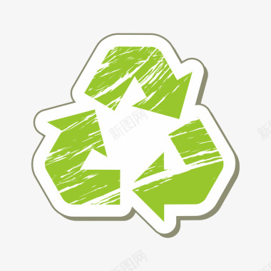 绿色回收标志图标图标