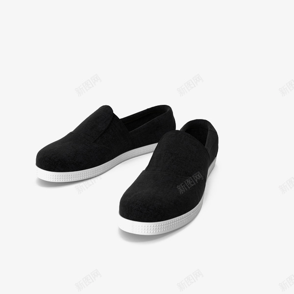 黑色布鞋女士白底png免抠素材_新图网 https://ixintu.com 女士 布鞋 白底 黑色